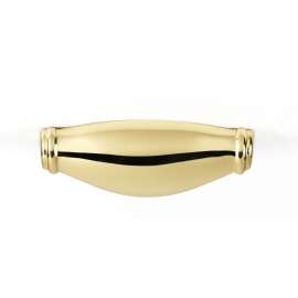 Charlie's Collection A626-3-PB Cup Pull Transitional in Polished Brass