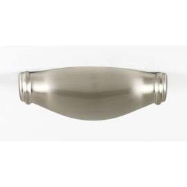 Charlie's Collection A626-3-SN Cup Pull Transitional in Satin Nickel