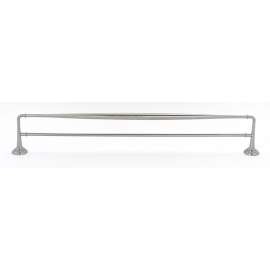 Double Towel Bar Transitional in Satin Nickel
