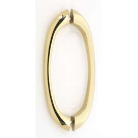 Back-to-Back Pull Modern in Polished Brass