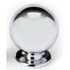 A1033-PN Knob Transitional 1-1/8-in in Polished Nickel