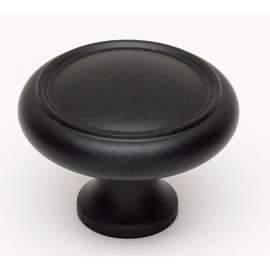 A1160-MB Knob Traditional 1-1/2-in in Matte Black