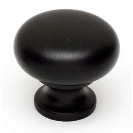 A1134-MB Knob Traditional 1-1/4-in in Matte Black