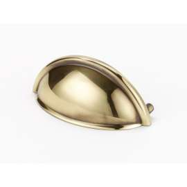 A1350-PA Cup Pull Modern in Polished Antique