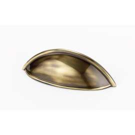 Cup Pull Modern in Polished Antique