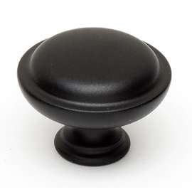 A1145-MB Knob Traditional 1-1/4-in in Matte Black