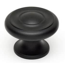 A1050-MB Knob Traditional 1-1/2-in in Matte Black