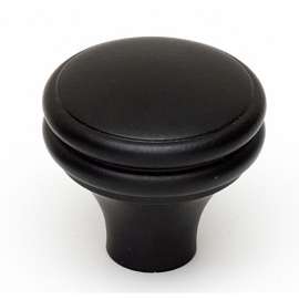 A1154-MB Knob Traditional 1-1/4-in in Matte Black