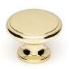 A1164-PB Knob Traditional 1-1/4-in in Polished Brass