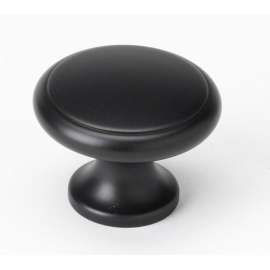 A1164-MB Knob Traditional 1-1/4-in in Matte Black