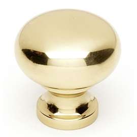 A1066-PB Knob Traditional 3/4-in in Polished Brass