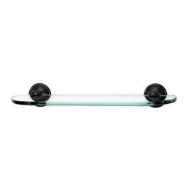 18-in Glass Shelf with Brackets Traditional in Bronze