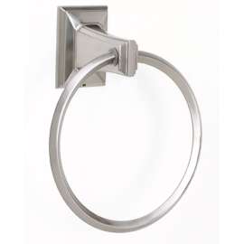 Towel Ring Transitional 6-in in Satin Nickel