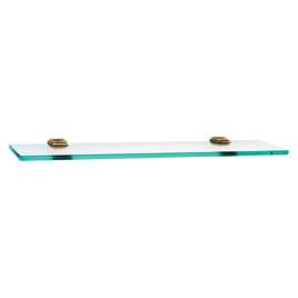 24-in Glass Shelf with Brackets Transitional in Polished Antique