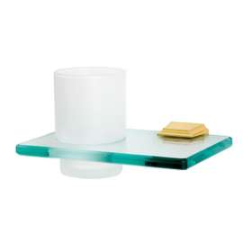 Transitional Tumbler Holder 6-3/4-in in Polished Brass