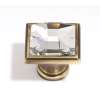 Crystal C212-CLR/PA Traditional Knob in Polished Antique