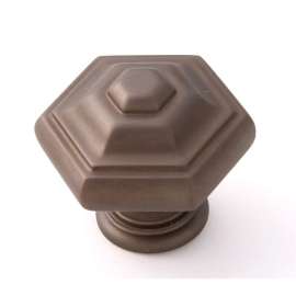 Geometric A1530-CHBRZ Knob Transitional 1-1/4-in in Chocolate Bronze