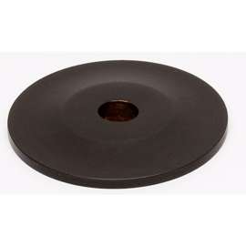 Knob Backplate Traditional 1-in in Chocolate Bronze