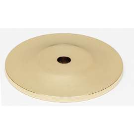 Knob Backplate Traditional 1-1/4-in in Polished Brass