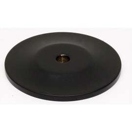 Knob Backplate Traditional 1-3/4-in in Matte Black