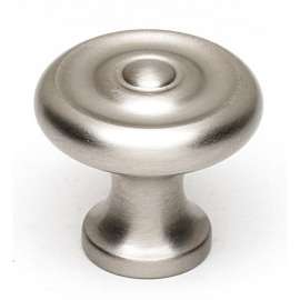 Knob Traditional 1-in in Satin Nickel