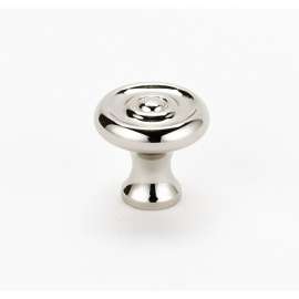 Knob Traditional 3/4-in in Polished Nickel