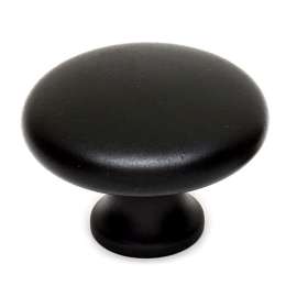 A814-38-MB Knob Traditional 1-1/2-in in Matte Black