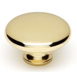 A814-45-PB Knob Traditional 1-3/4-in in Polished Brass