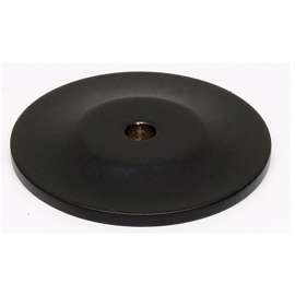 Knob Backplate Traditional 1-1/4-in in Matte Black