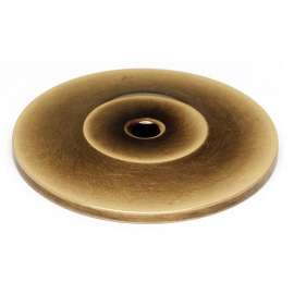 Knob Backplate Traditional 1-1/2-in in Polished Antique