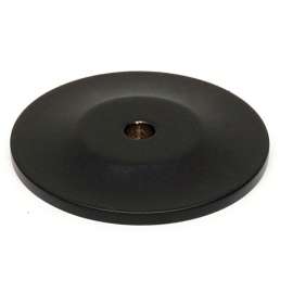 Knob Backplate Traditional 1-1/2-in in Matte Black