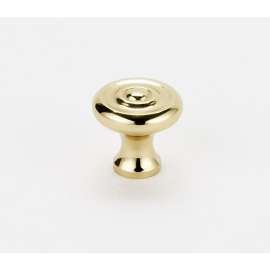 Knob Traditional 3/4-in in Polished Brass