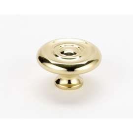 Knob Traditional 1-3/4-in in Polished Brass