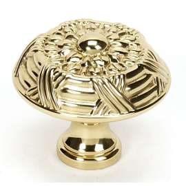 Knob Traditional 1-1/2-in in Polished Brass