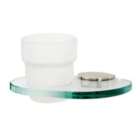 Tumbler Holder with Thumbler in Polished Nickel