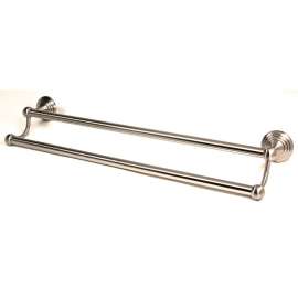 Double Towel Bar Traditional in Satin Nickel