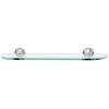 24-in Glass Shelf with Brackets Traditional in Polished Chrome