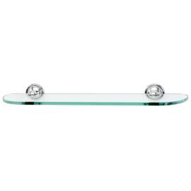 24-in Glass Shelf with Brackets Traditional in Polished Chrome