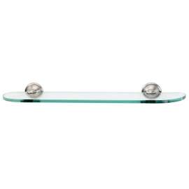 24-in Glass Shelf with Brackets Traditional in Satin Nickel
