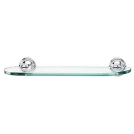18-in Glass Shelf with Brackets Traditional in Polished Chrome