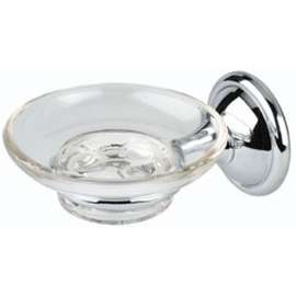 Soap Dish with Holder in Polished Chrome