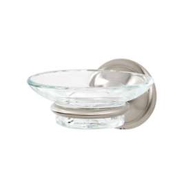 Soap Dish with Holder in Satin Nickel