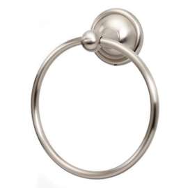 Towel Ring Traditional 6-in in Satin Nickel