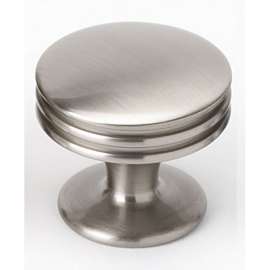 A930-18-SN Knob Transitional 1-1/8-in in Satin Nickel