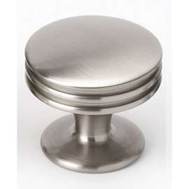 Knob Transitional 1-3/8-in in Satin Nickel