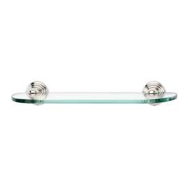18-in Glass Shelf with Brackets Traditional in Polished Nickel