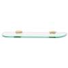 18-in Glass Shelf with Brackets Modern in Polished Brass