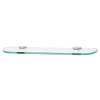 24-in Glass Shelf with Brackets Modern in Polished Chrome