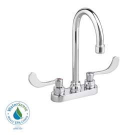 Centerset Lavatory 1.5 GPM Faucet with Wrist Blade Handles in Chrome