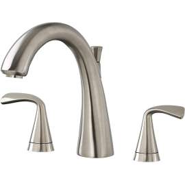 T186900.295 Fluent Roman Tub Faucet for Flash Rough Valves in Brushed Nickel Finish